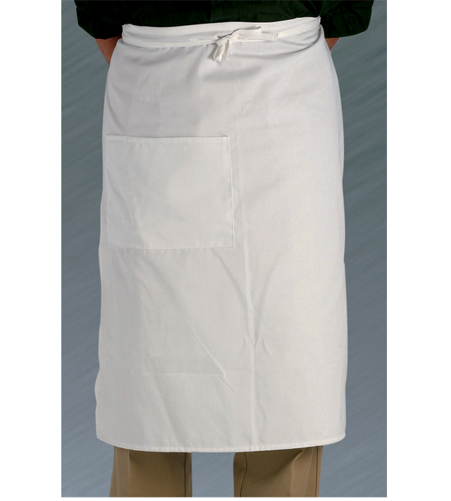 White Bistro Apron 30"L x 32"W